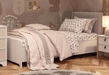 Кровать с мягким изголовьем серия Elegance цвет Velluto Pink